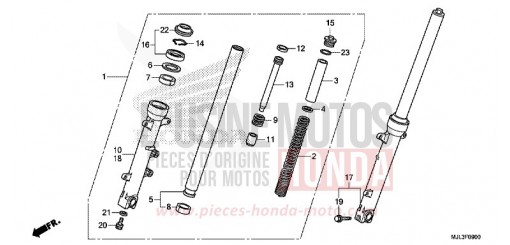 FOURCHETTE AVANT NC750XDE de 2014